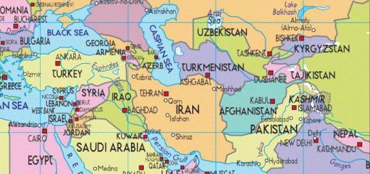 Политическая география ближнего востока