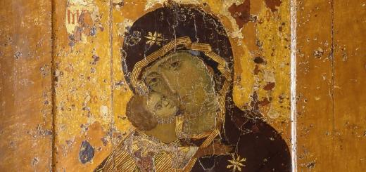 Oración de la madre de Dios ante el icono de su Vladimir.