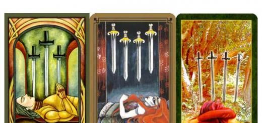 Cuatro de Espadas (4 de Espadas) - Significado de la Carta del Tarot
